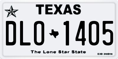 TX license plate DLO1405