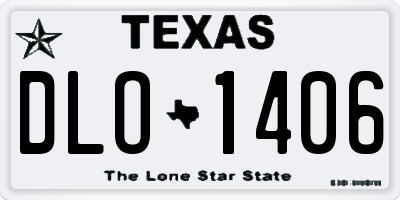 TX license plate DLO1406