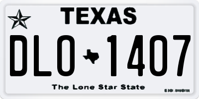 TX license plate DLO1407
