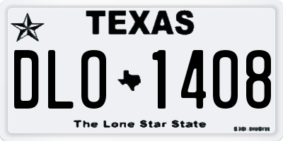 TX license plate DLO1408