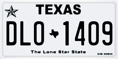 TX license plate DLO1409