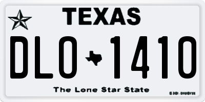 TX license plate DLO1410
