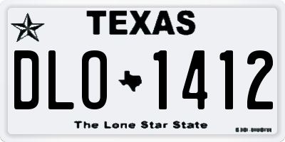 TX license plate DLO1412