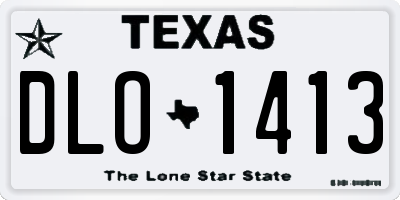 TX license plate DLO1413