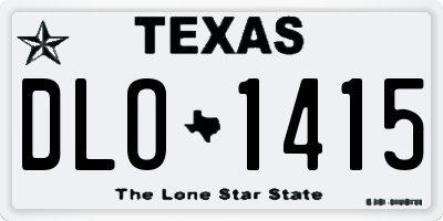 TX license plate DLO1415