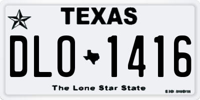 TX license plate DLO1416