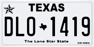 TX license plate DLO1419
