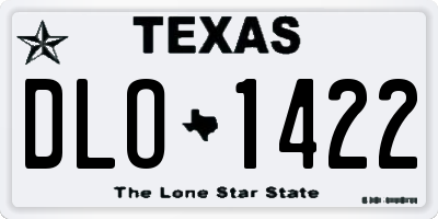 TX license plate DLO1422