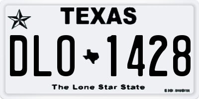 TX license plate DLO1428