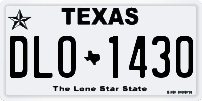 TX license plate DLO1430