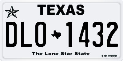 TX license plate DLO1432