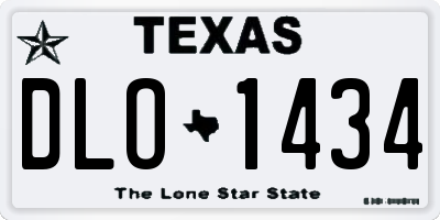 TX license plate DLO1434