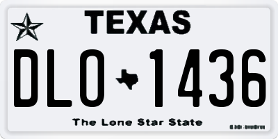 TX license plate DLO1436