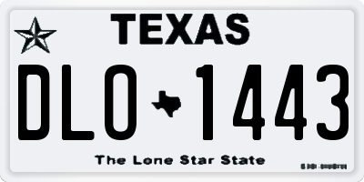 TX license plate DLO1443