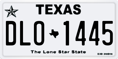 TX license plate DLO1445
