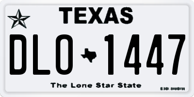 TX license plate DLO1447
