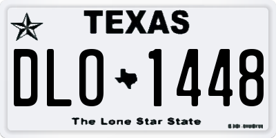 TX license plate DLO1448