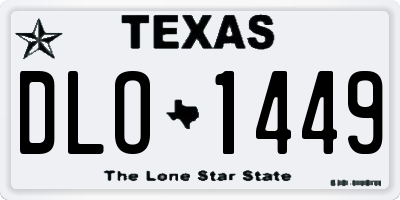 TX license plate DLO1449
