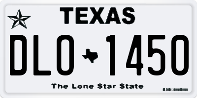 TX license plate DLO1450