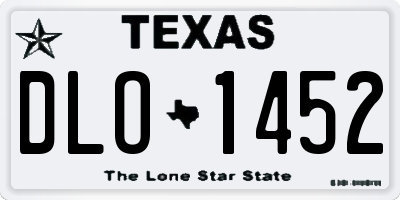 TX license plate DLO1452