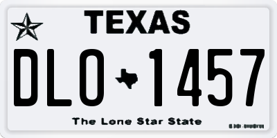 TX license plate DLO1457