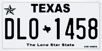 TX license plate DLO1458