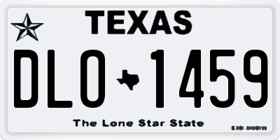 TX license plate DLO1459