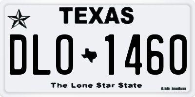 TX license plate DLO1460