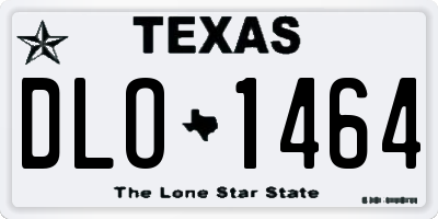TX license plate DLO1464