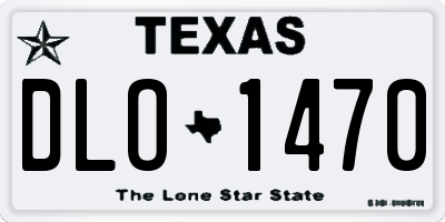 TX license plate DLO1470