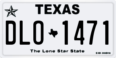 TX license plate DLO1471