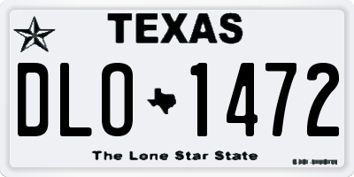 TX license plate DLO1472