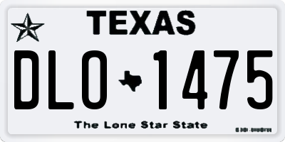 TX license plate DLO1475