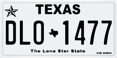 TX license plate DLO1477