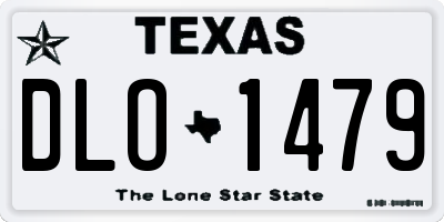 TX license plate DLO1479