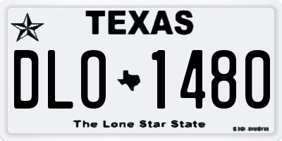 TX license plate DLO1480