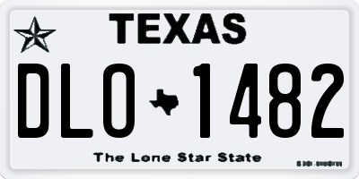 TX license plate DLO1482