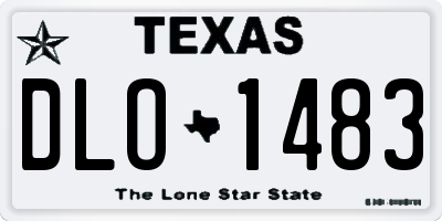 TX license plate DLO1483