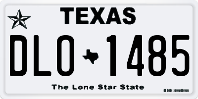 TX license plate DLO1485