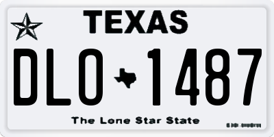 TX license plate DLO1487