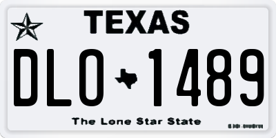 TX license plate DLO1489
