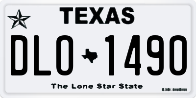 TX license plate DLO1490