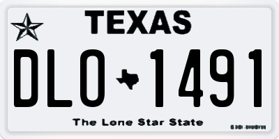 TX license plate DLO1491
