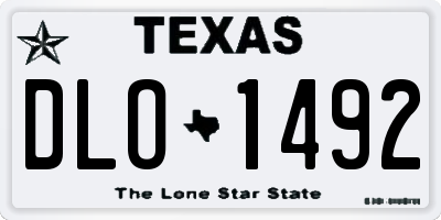 TX license plate DLO1492