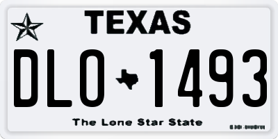 TX license plate DLO1493
