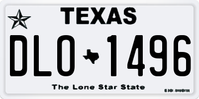 TX license plate DLO1496