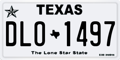 TX license plate DLO1497