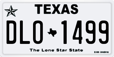 TX license plate DLO1499