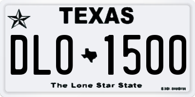 TX license plate DLO1500