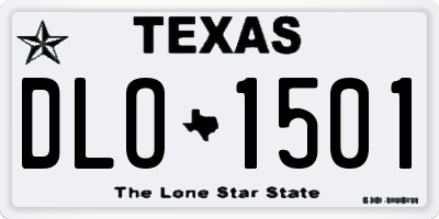 TX license plate DLO1501